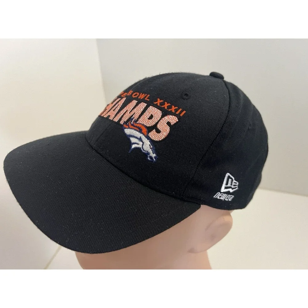 Vintage New Era Denver Broncos Super Bowl XXXII Champions Snapback Hat Black